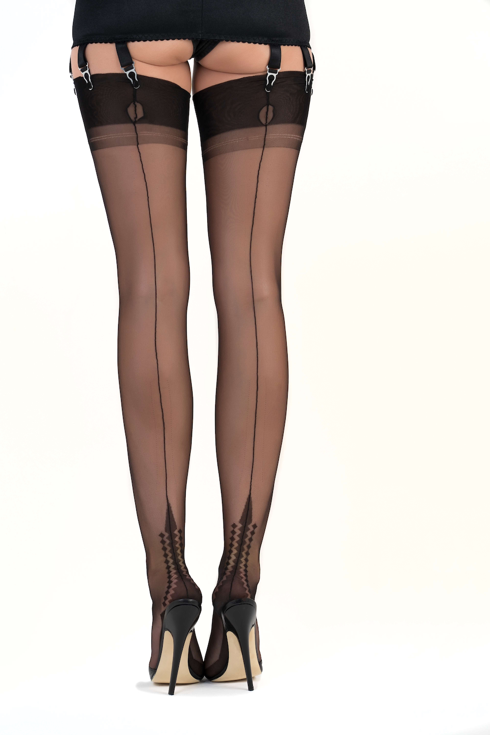 Memphis Seamed Nylon - Black, Copper or Choco - Image 6