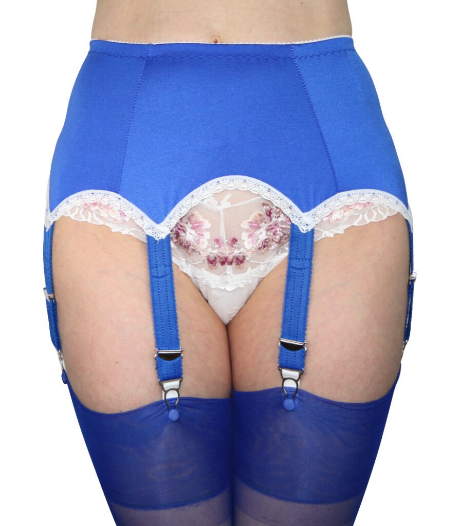 Suspender belt 6 Strap Colors Blue Dream