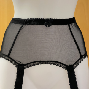 Sexy Retro Strumpfhalter mit Multi-Straps mit metallclips - schwarz Durchsichtig