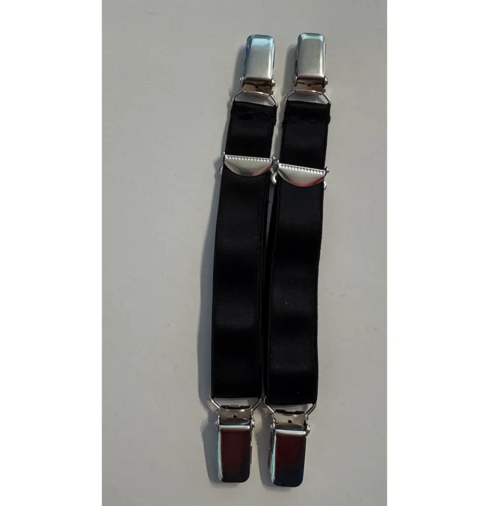 2 x Suspendely Suspender suspender straps 19mm wide both sides with suspender clips